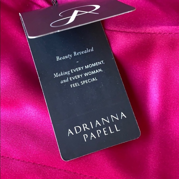 ADRIANNA PAPELL Fuchsia Strapless Cocktail Dress 4 - Picture 7 of 11